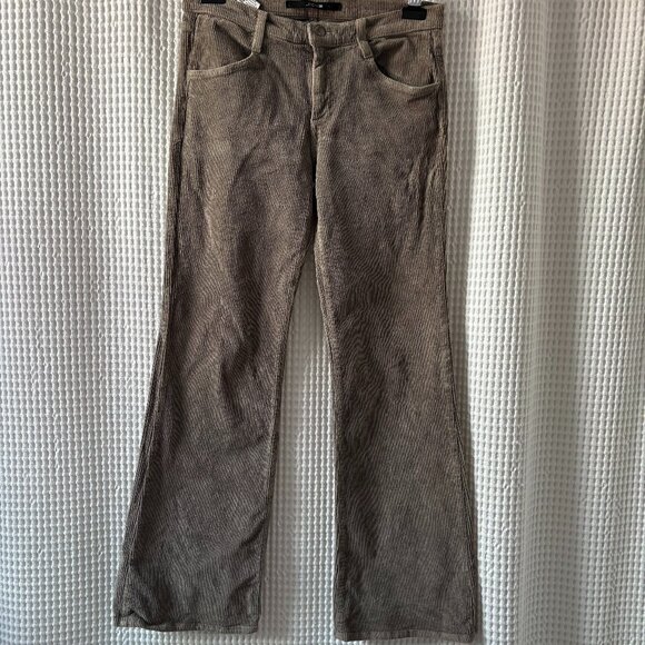 Joe's Jeans ash/taupe corduroy bootcut flare jeans pants women's size 28 - Picture 1 of 4